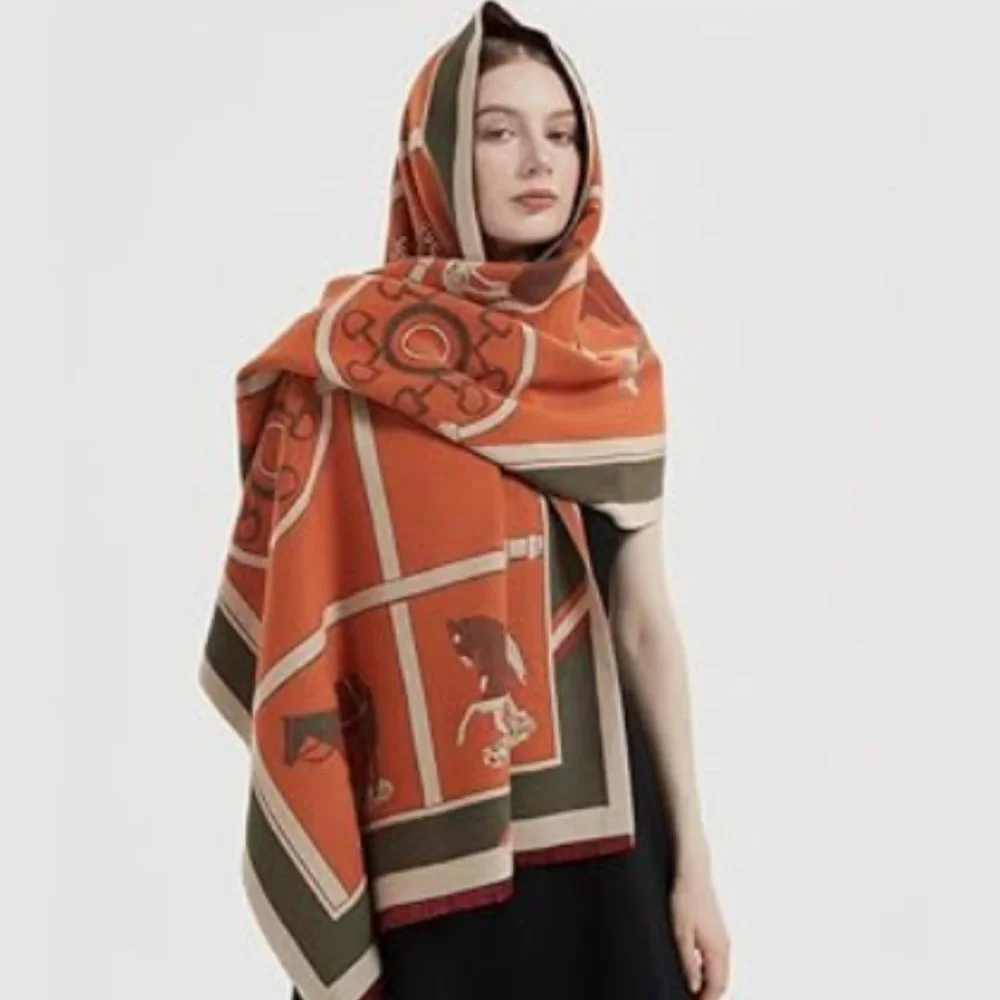 Anthro Kerri Horse Poncho Scarf